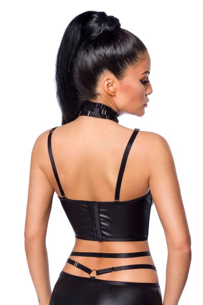 Harness Wetlook Set Mit Rock Wetlook Oberteile Wetlook Kleidung Fetisch SM Bedarf Mac