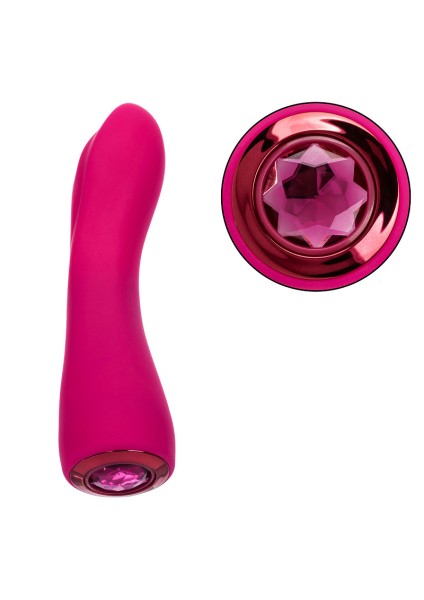 Gebogener Wandvibrator mit Schmuckstein