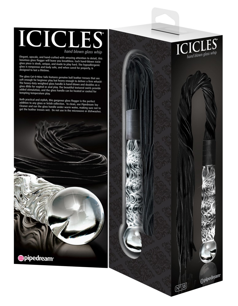 Icicles Handblown Glas Peitsche Und Dildo Crystal Toys Sex Toys