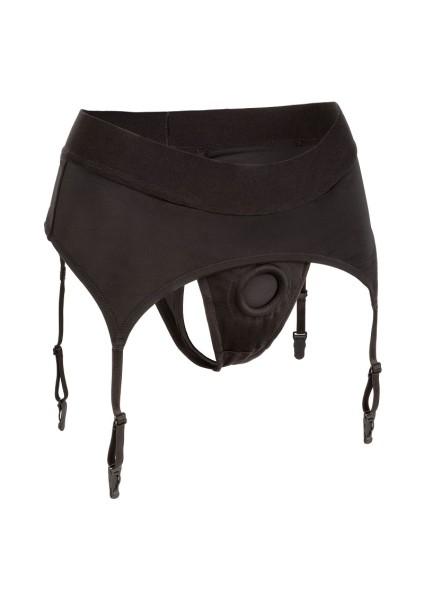 Tanga mit Strumpfhalter und O-Ring