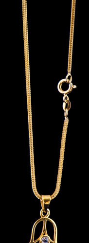 Foxtail chain silver 925 gold plated