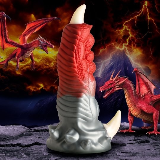 Silikondildo 'Rote Drachenklaue'