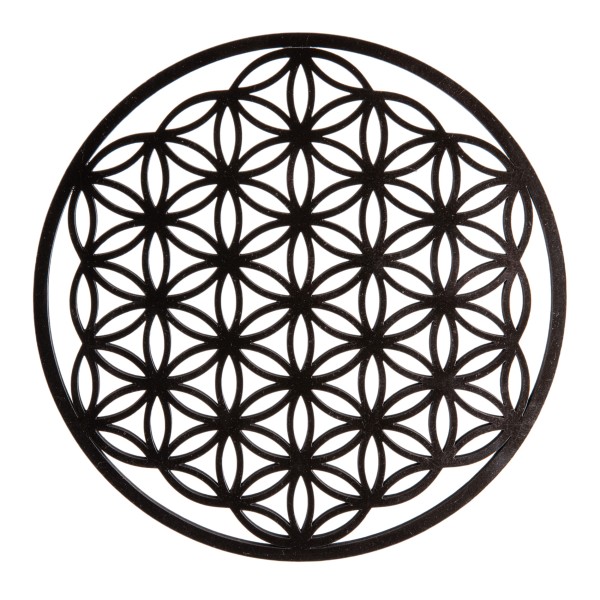 Flower of Life MDF black 28 cm