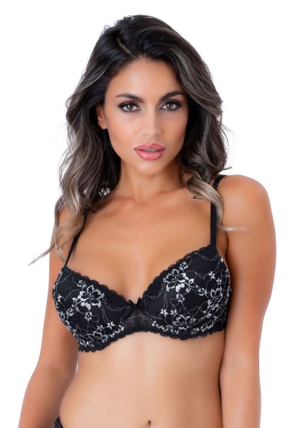 Demi bra with lace flowers