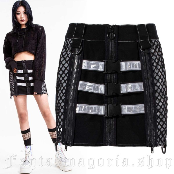 Mini skirt with reflective details