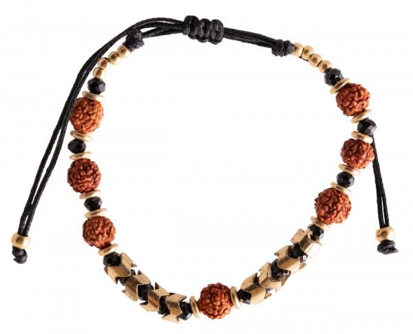 Bracelet with Rudraksha "Amba"