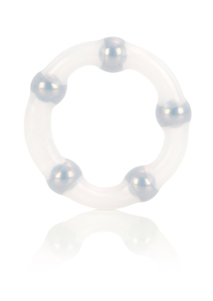 Silicone ring with metal beads