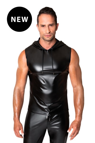 Sleeveless Wetlook Hoodie