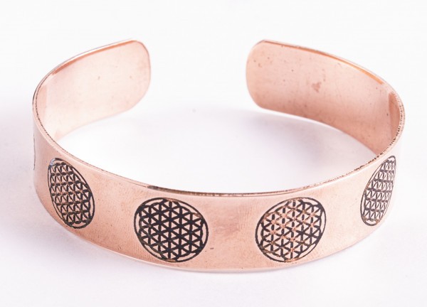 Copper bracelet with Flower of Life