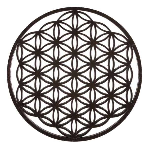 Flower of Life MDF black 15cm