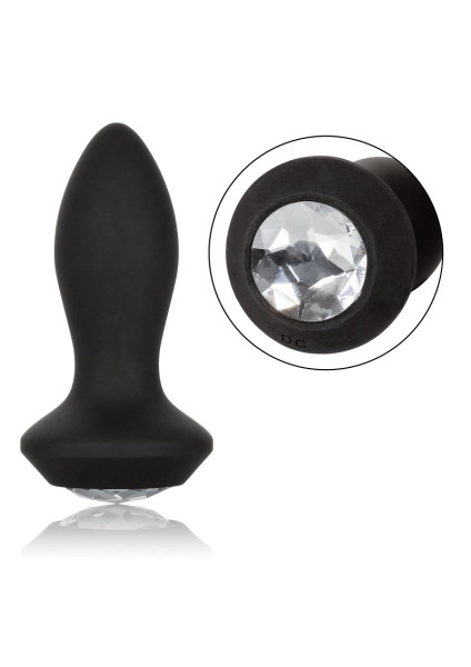 Small crystal anal plug with vibration