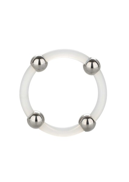 Large Steel Beads Silicone Ring