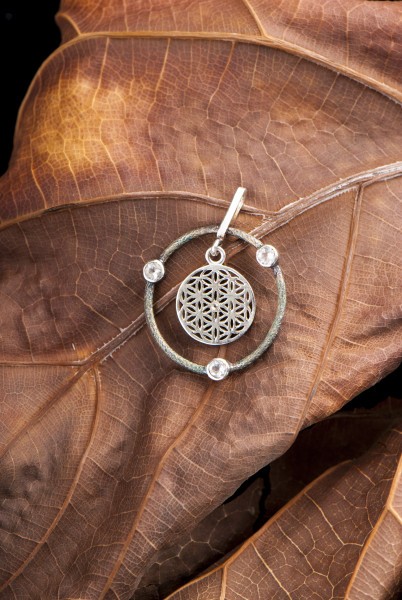 Flower of Life with Protective Circle Pendant