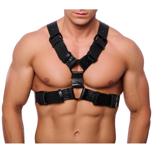 Leather upper body harness