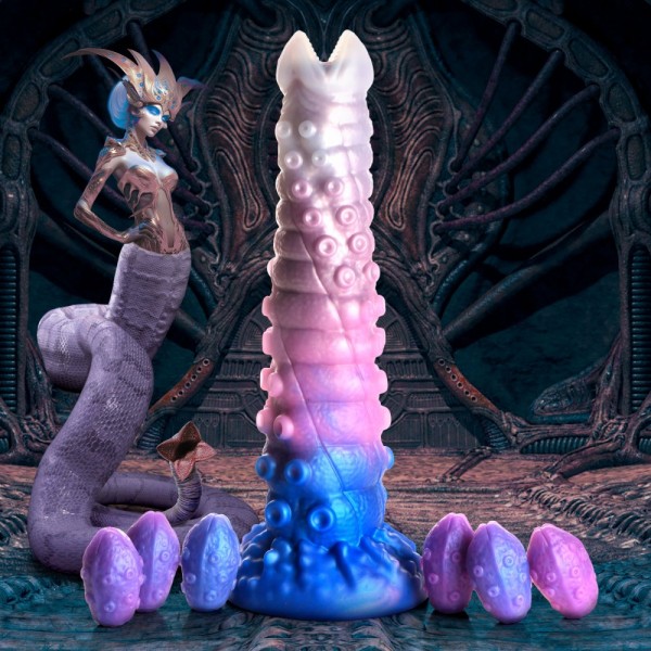 Silicone dildo with balls 'Tentacle Queen'