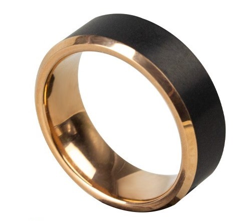 Ring 'Goldene Kante' Tungsten