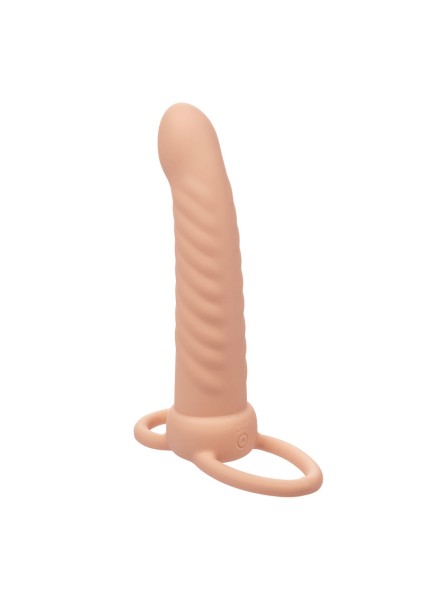 Gerippter Vibrator für duale Penetration