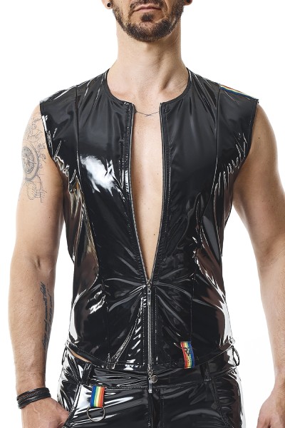 sleeveless vest made of PVC