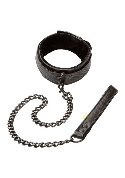 Artificial leather collar with leash