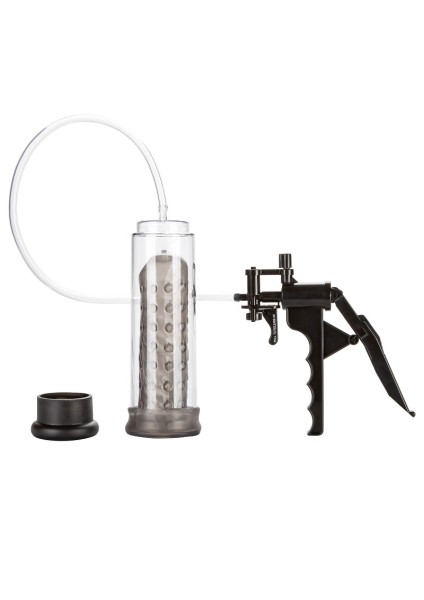 Pistol grip vacuum penis pump