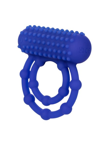 Dual 10-Bead Vibrating Penis Ring