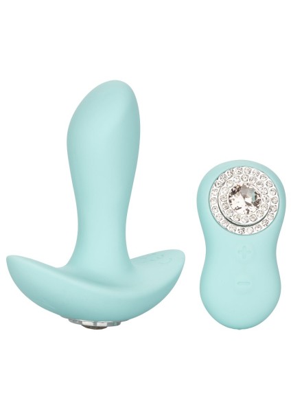 Crystal anal plug vibrator with remote control