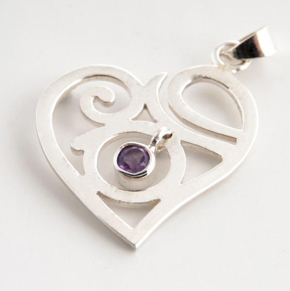 Spiritual Love Pendant with Amethyst Stone