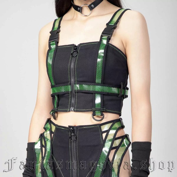 Crop top in cyber style