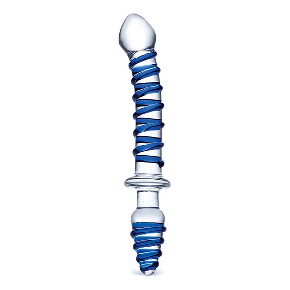 double-ended glass dildo - SWIRL