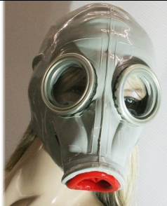 Rubber gas mask