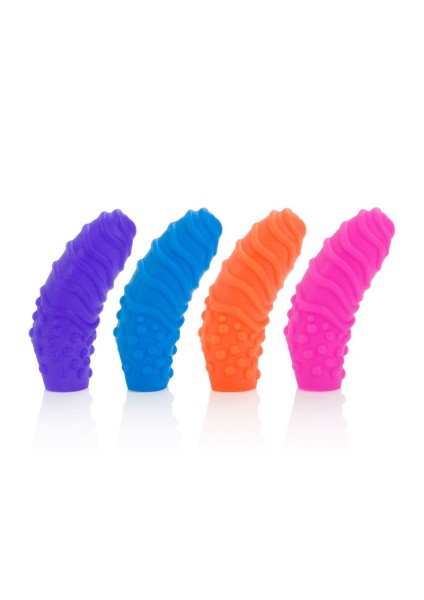 Set of colorful silicone finger ticklers