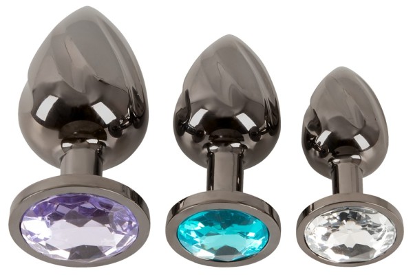 ANOS Metal Butt Plug Set Diamo